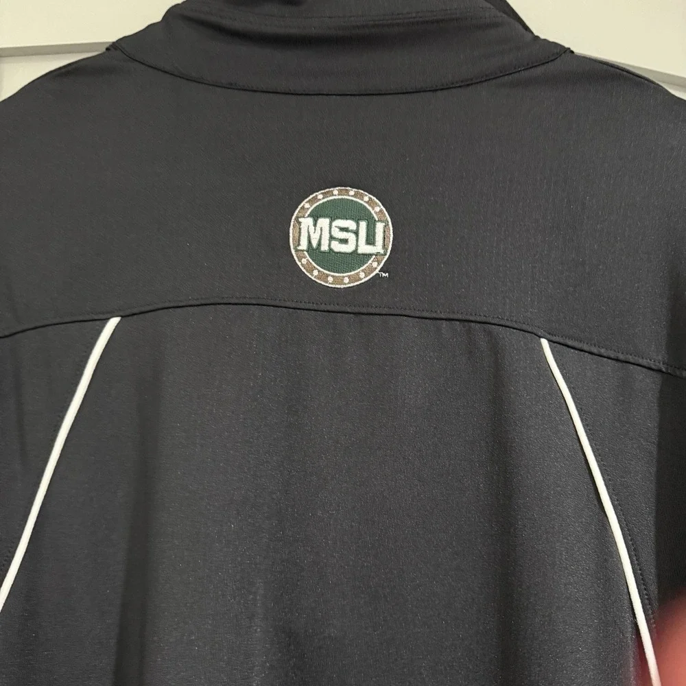 Michigan State Spartans MSU 1/4 Zip Pullover Nike Dri-Fit Black Men's XL Logo